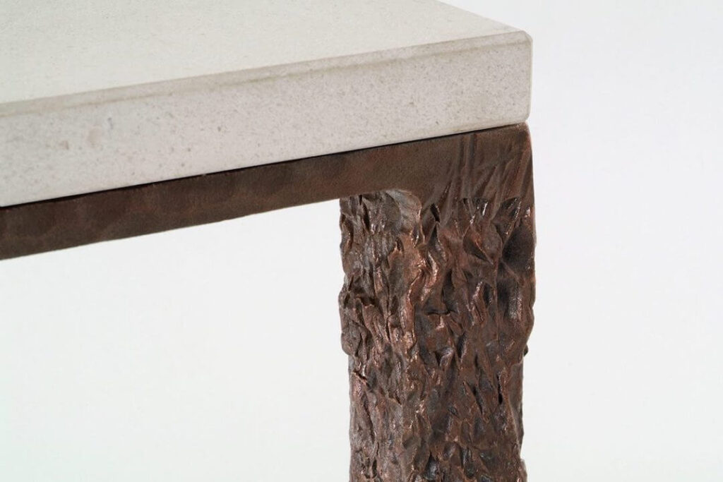 Hammered Bronze Side Table