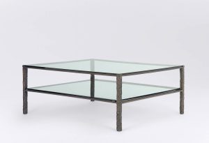 Hammered Bronze Coffee With Shelf