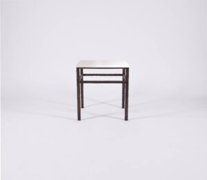 Hammered Side Table with Shelf