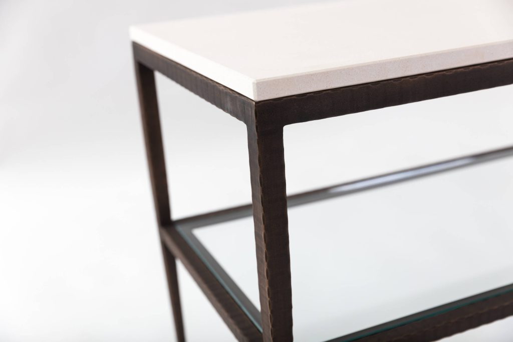Tapered Console with shelf