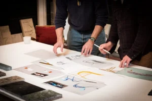 Adam Williams designing bespoke furniture plans
