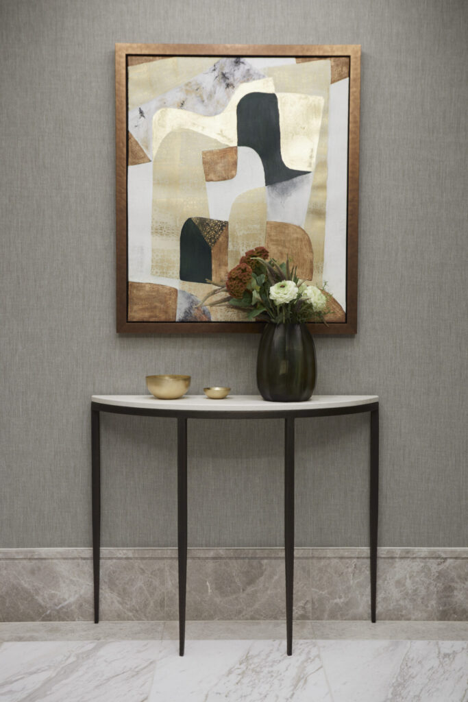 1508 London Clarges Mayfair Demi Lune Console Table