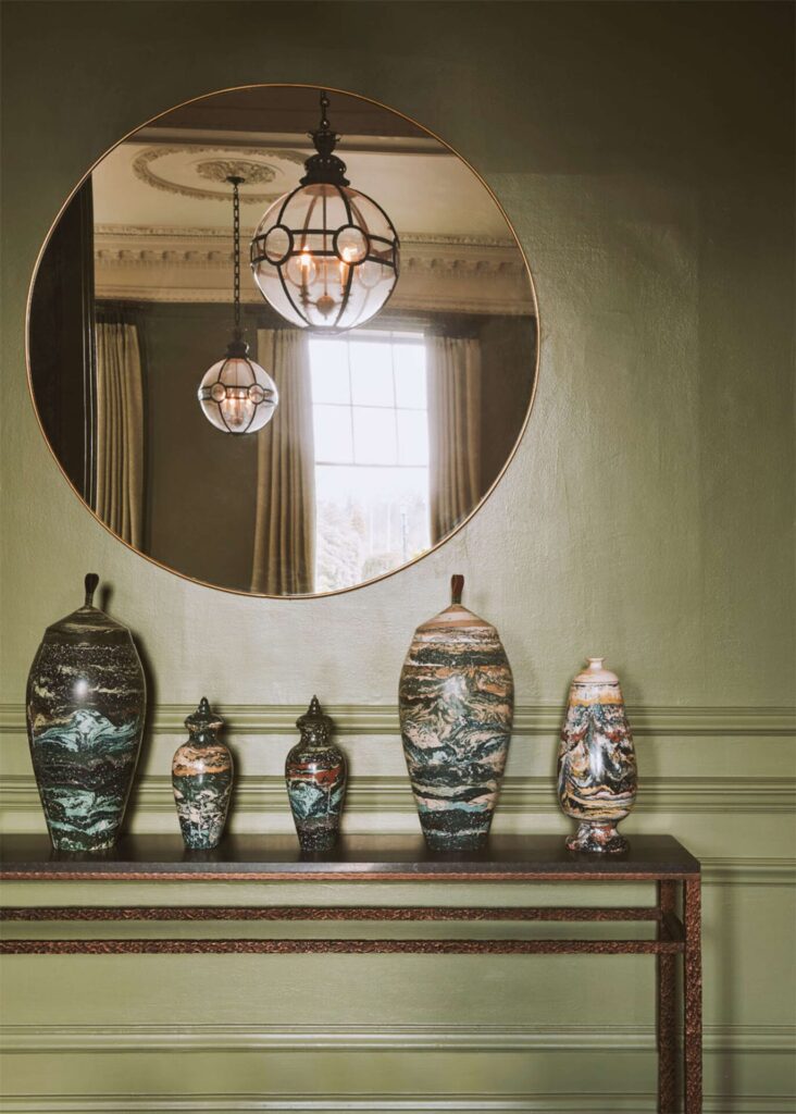 David Collins Gleneagles Hammered Console table