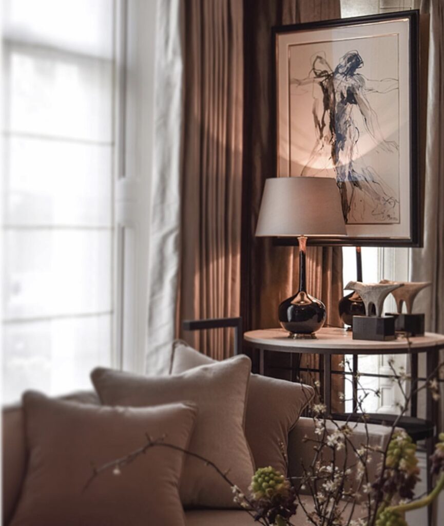 Janine Stone Demi Lune Console table