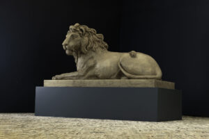 Coade Stone Lion garden statue