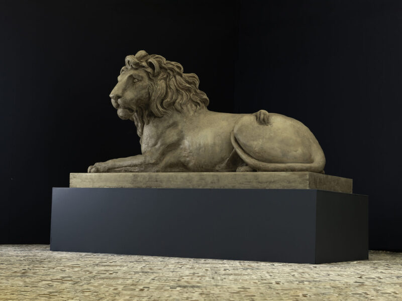 Coade Stone Lion garden statue